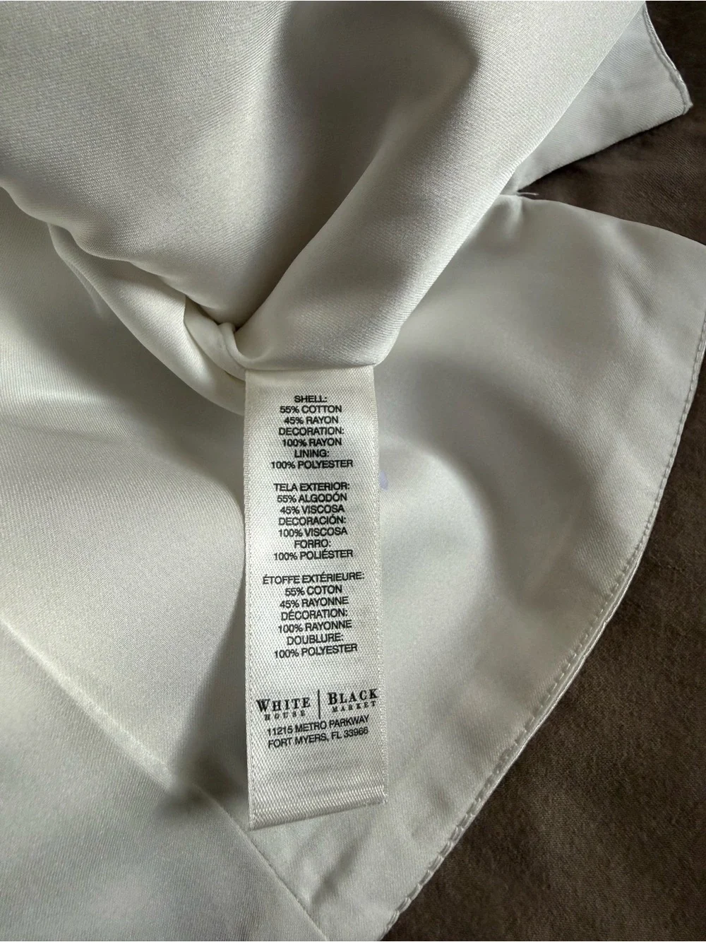 White House Black Market Cream Strapless Bustier Top with Removable Straps - Picture 4 of 5